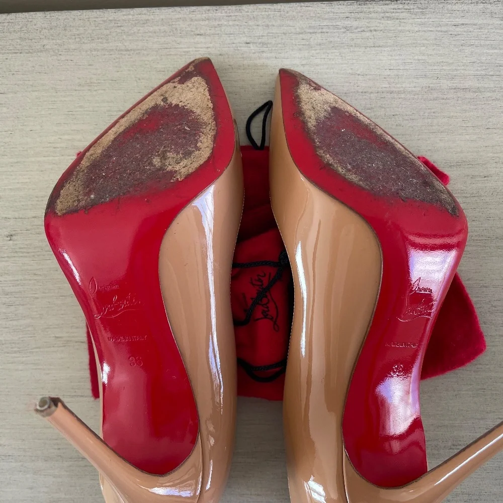 Christian Louboutin Pigalle Follies Patent Leather Nude (OBO) - Picture 7 of 12